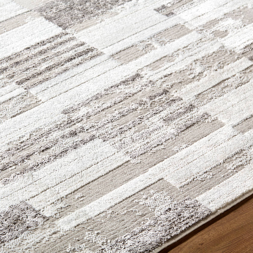 Rison Modern Light Beige Area Rug