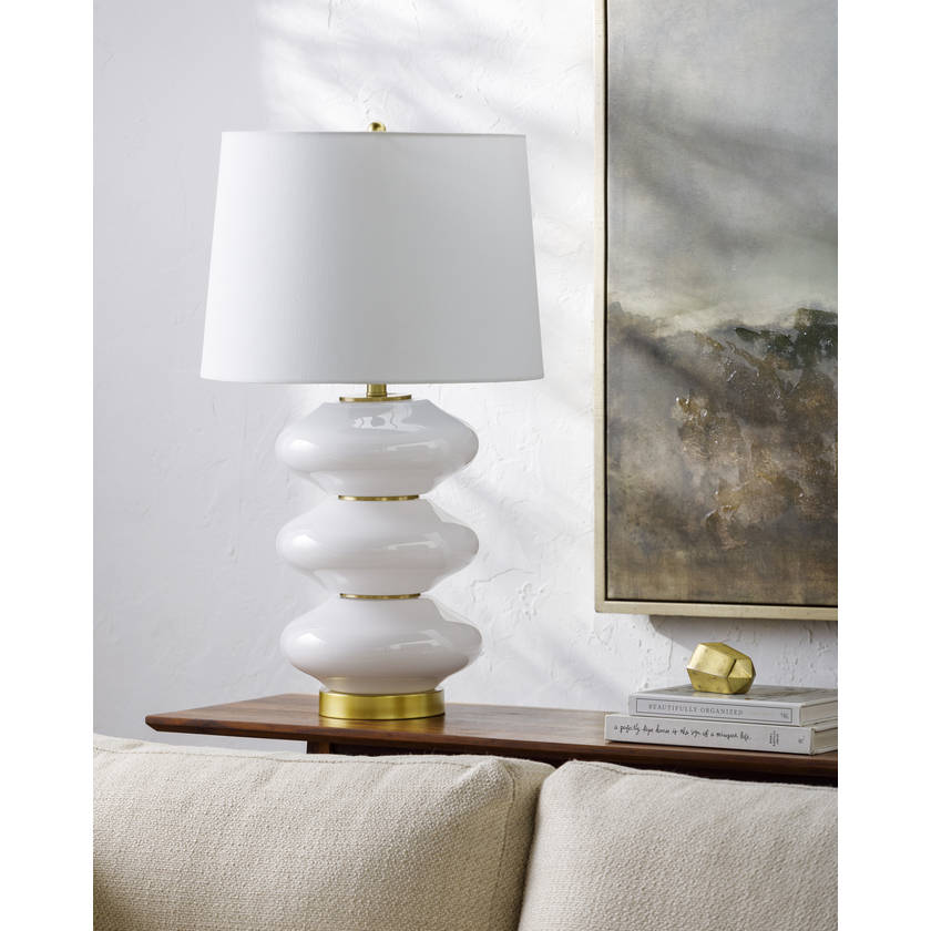 Shauri Traditional White Table Lamp