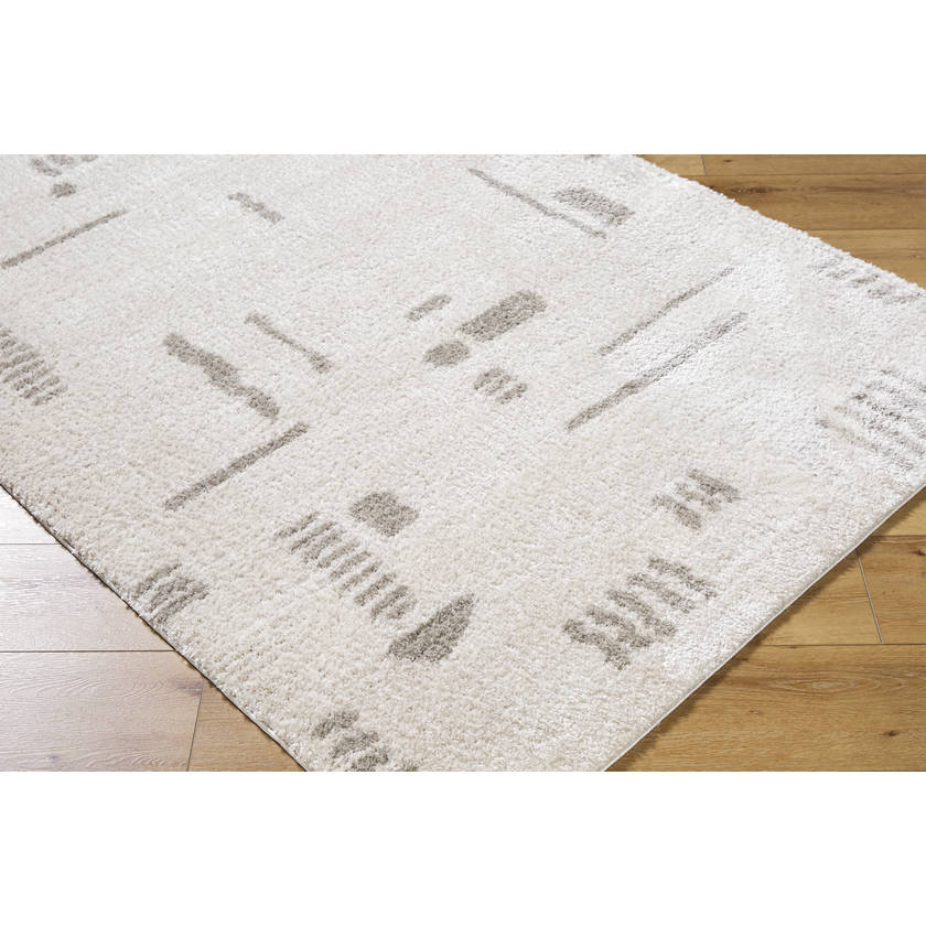 Shareef Modern Medium Gray Washable Area Rug