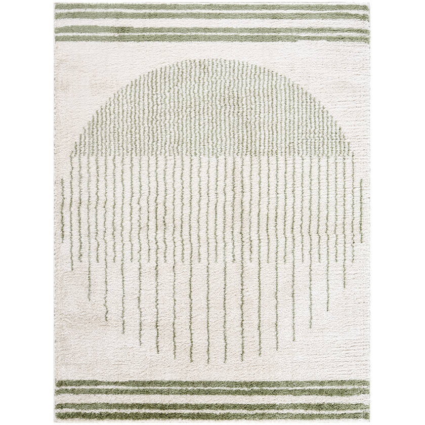 Lyndsi Global Grass Green Washable Area Rug