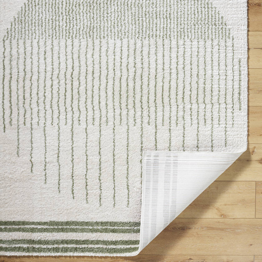 Lyndsi Global Grass Green Washable Area Rug
