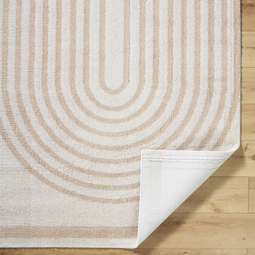 Larita Modern Beige Washable Area Rug