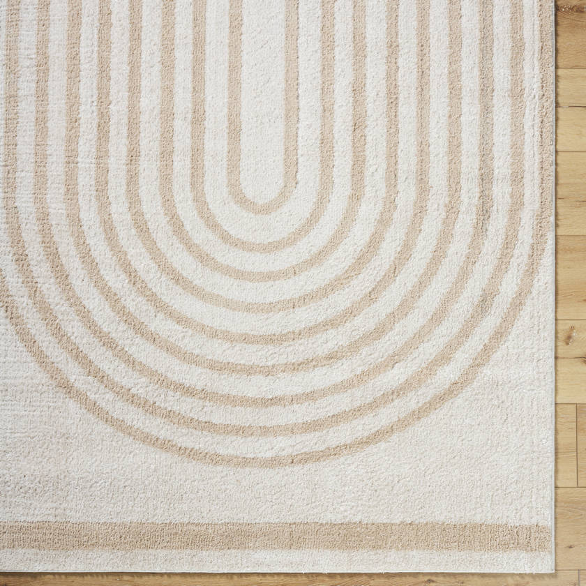 Larita Modern Beige Washable Area Rug