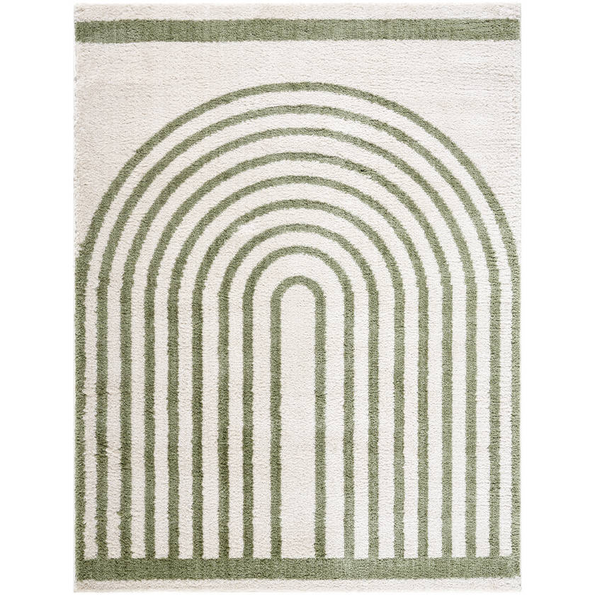 Larita Modern Grass Green Washable Area Rug