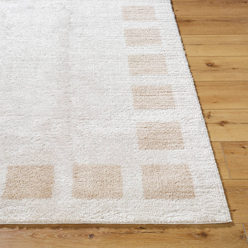 Tameka Modern Beige Washable Area Rug
