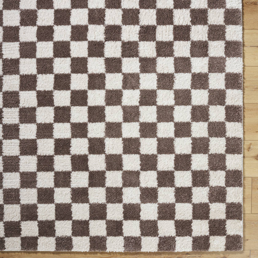 Shera Modern Dark Brown Washable Area Rug