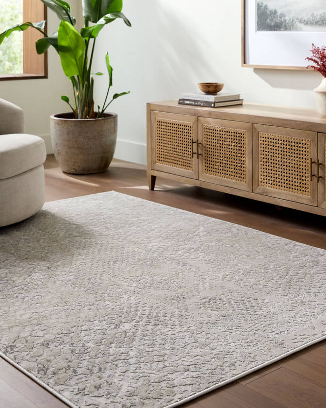 Kyeshia Modern Light Gray Area Rug