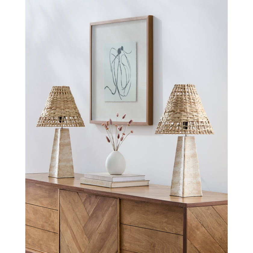 Durand Modern Brown/Light Gray Table Lamp