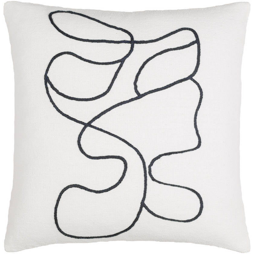Allon White/Black Pillow Cover