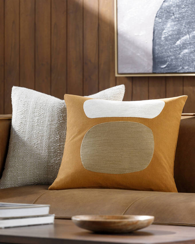 Prentice Camel/Brown Pillow Cover