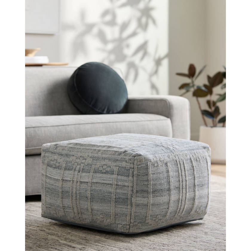 Camey Light Blue Pouf