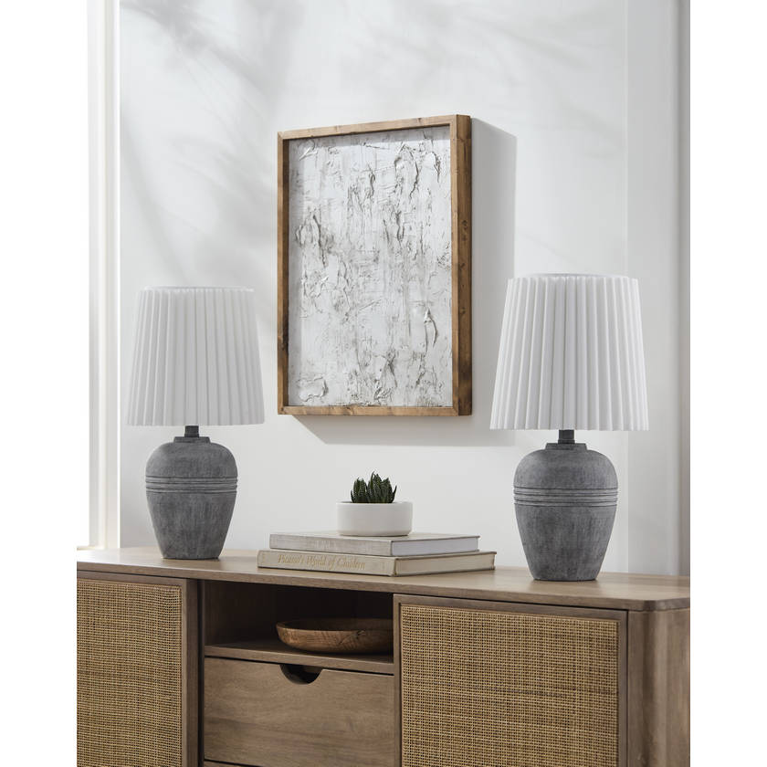 Dwanna Modern Gray Table Lamp