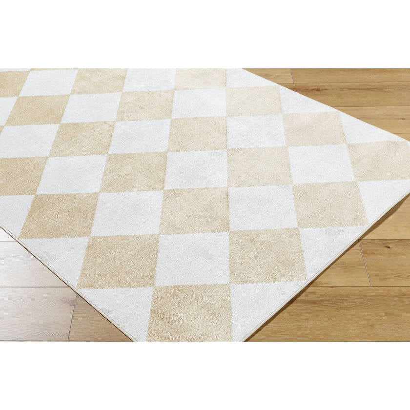 Senior Modern Saffron Washable Area Rug