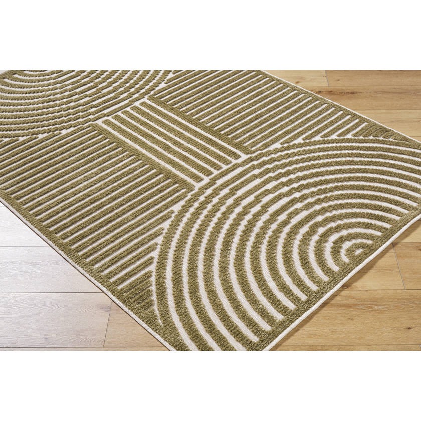 Carter Lake Modern Brown Washable Area Rug