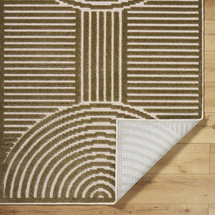 Carter Lake Modern Brown Washable Area Rug