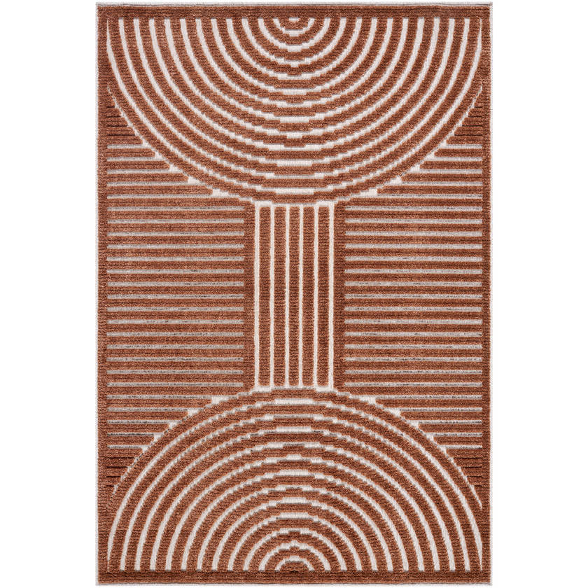 Carter Lake Modern Rust Washable Area Rug