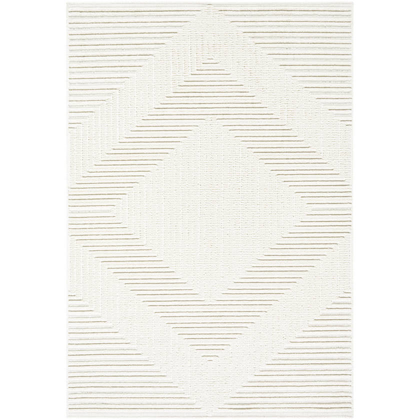 Carissa Modern White Washable Area Rug