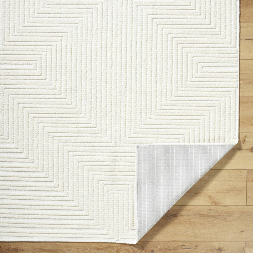 Carissa Modern White Washable Area Rug