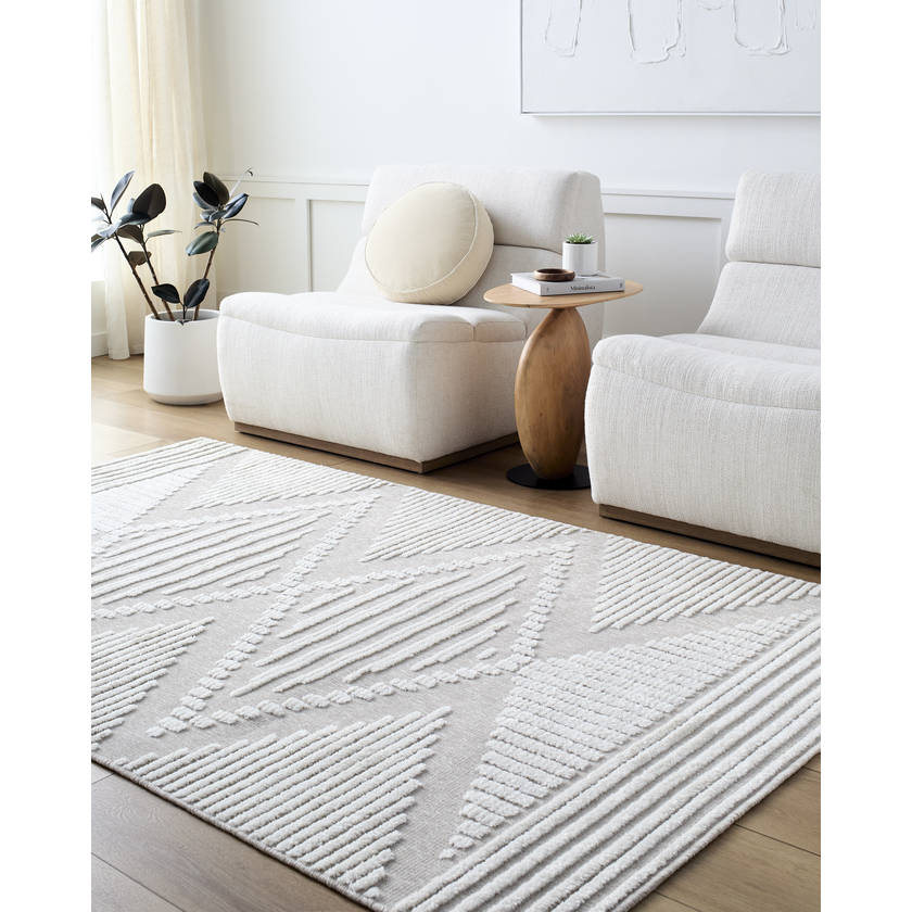 Rosamond Global Beige Washable Area Rug
