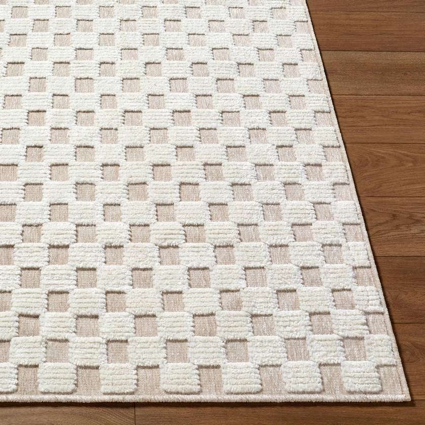 Jozette Modern Cream Washable Area Rug