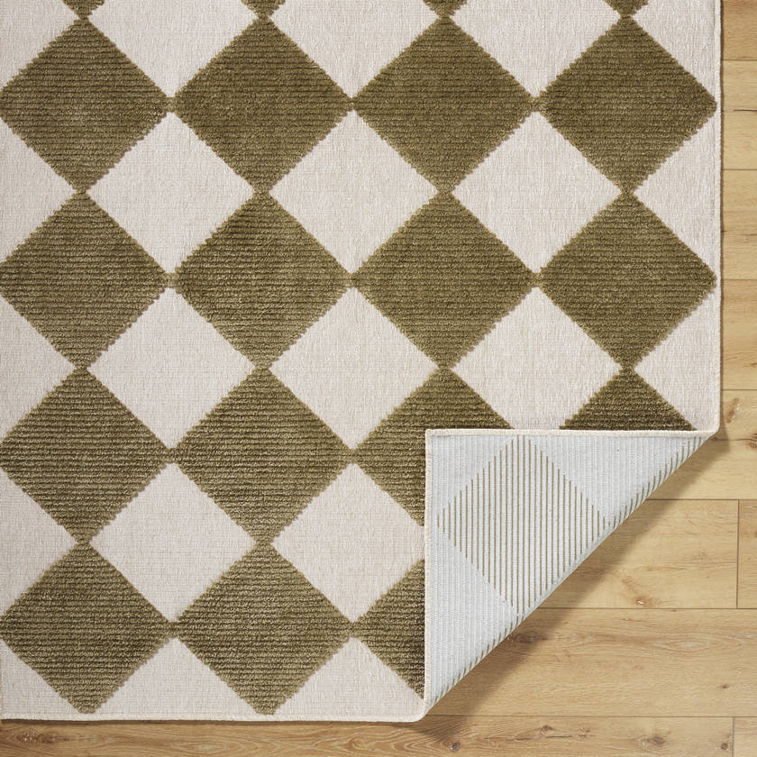 Luanne Modern Brown Washable Area Rug