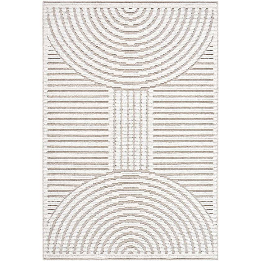Carter Lake Modern Beige Washable Area Rug