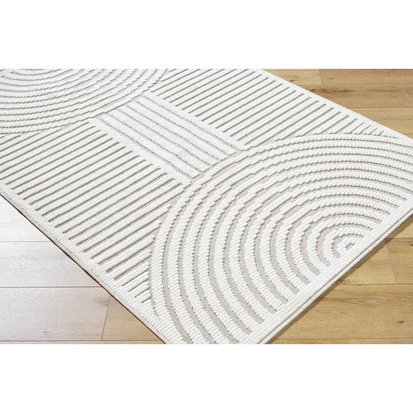 Carter Lake Modern Beige Washable Area Rug
