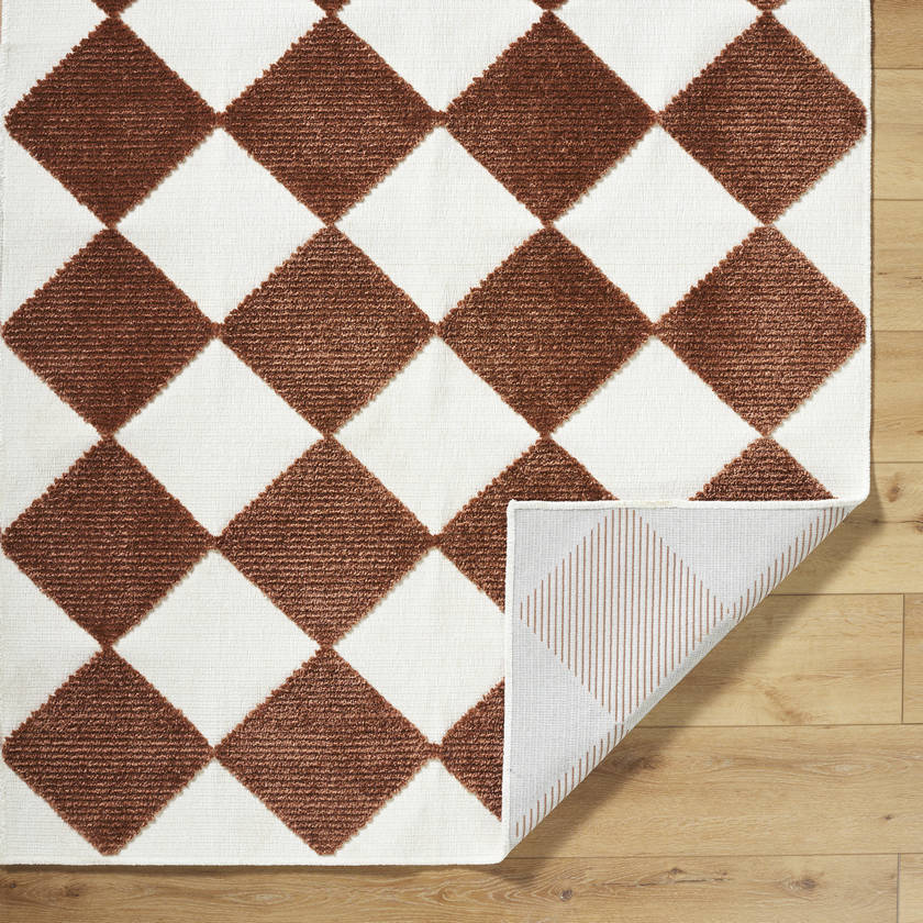 Luanne Modern Rust Washable Area Rug