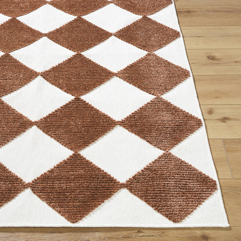 Luanne Modern Rust Washable Area Rug