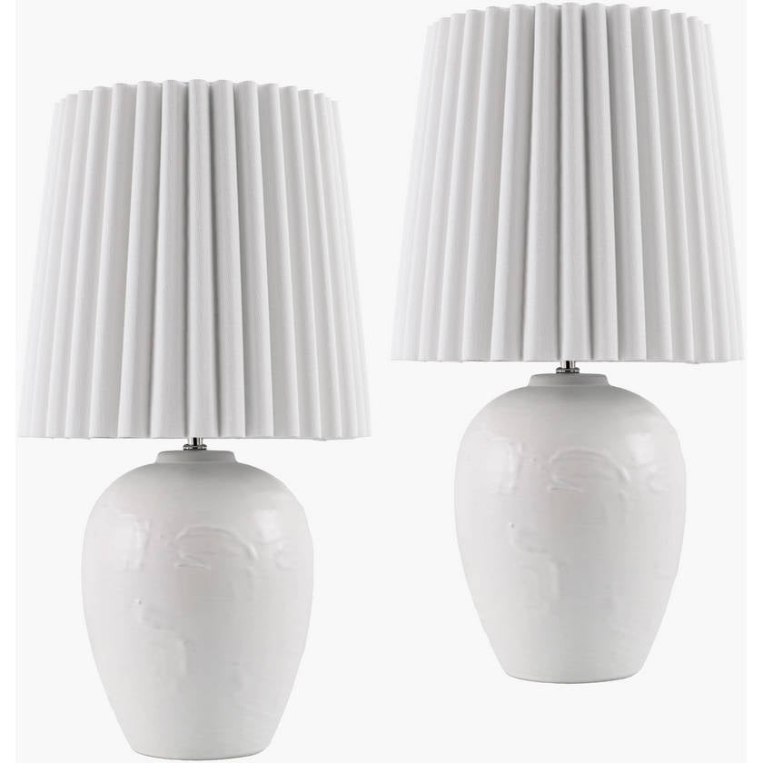 Register Modern White Table Lamp
