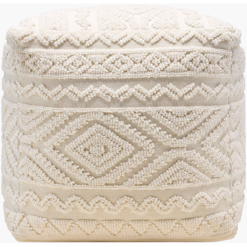 Jaie White/Ash Pouf