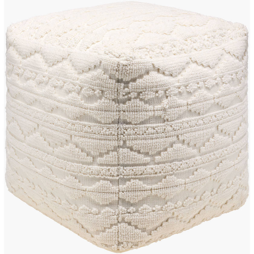 Cira White Pouf