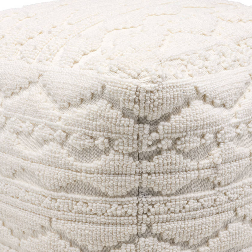 Cira White Pouf
