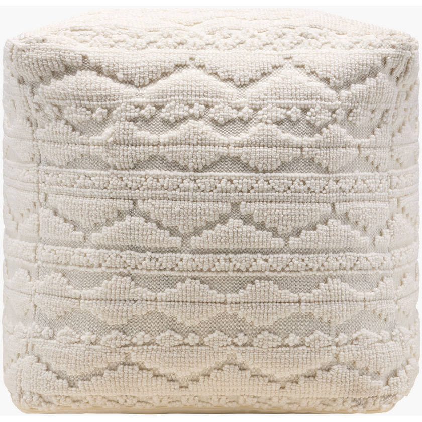 Cira White Pouf