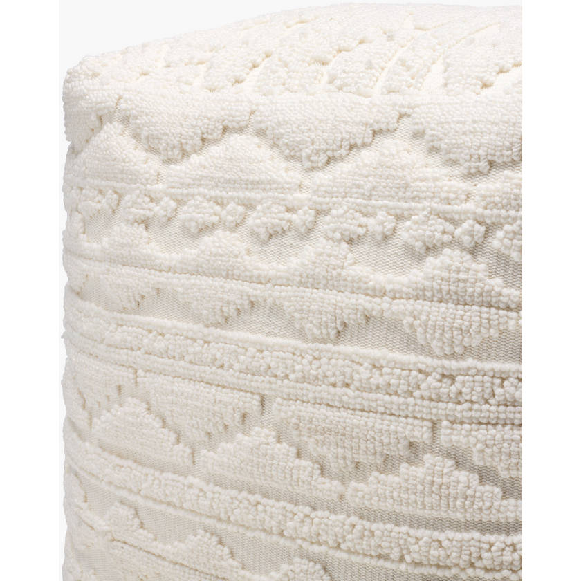 Cira White Pouf