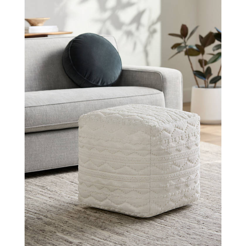 Cira White Pouf