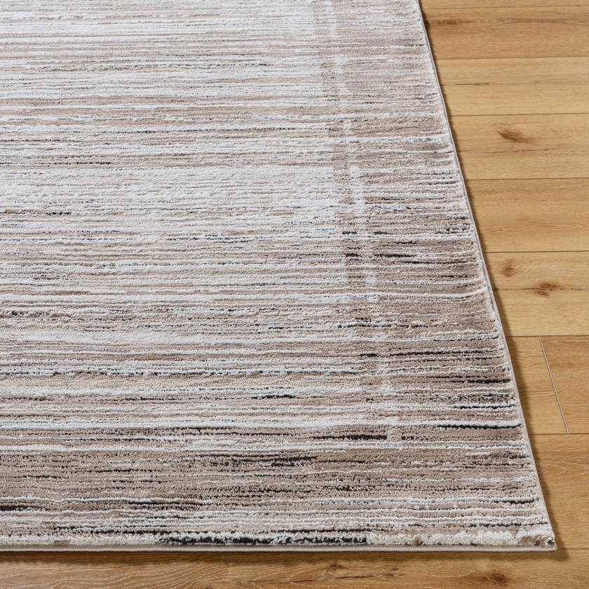 Kamini Modern Black/Tan Area Rug