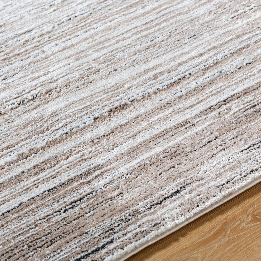 Kamini Modern Black/Tan Area Rug