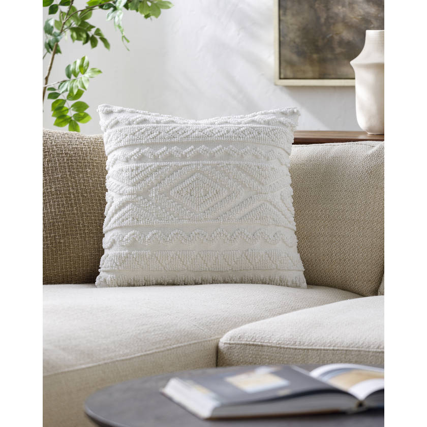 Rosalia White Pillow Cover