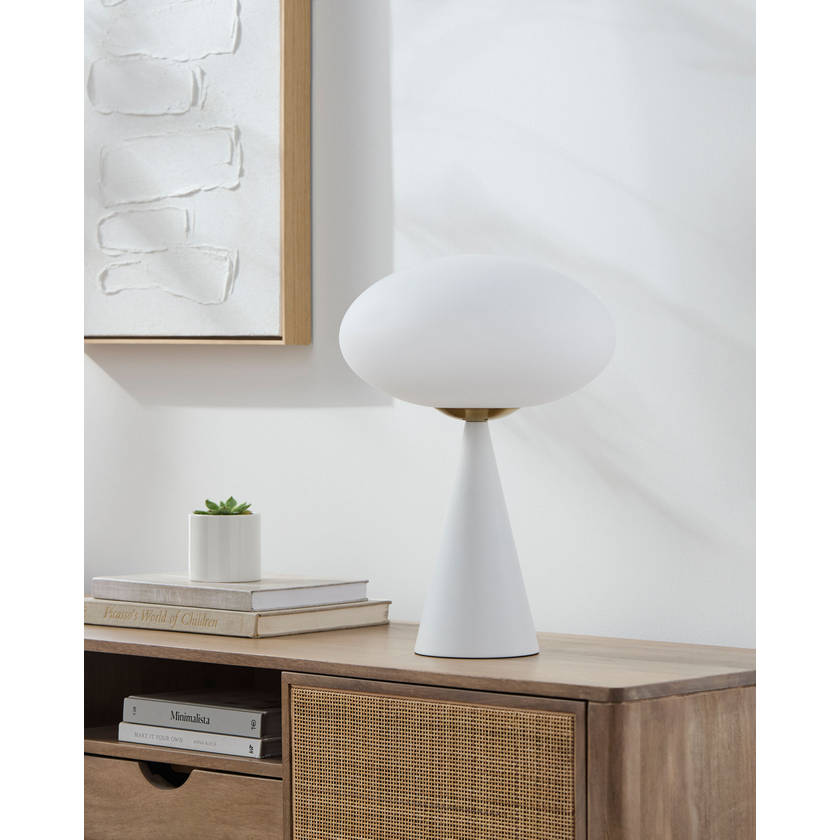 Terez Modern White Table Lamp
