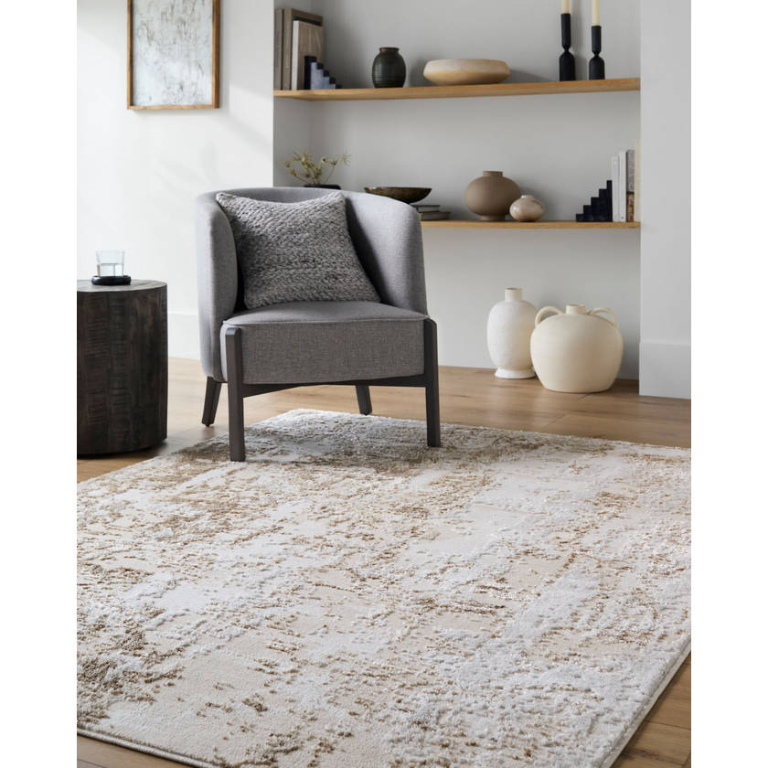 Elin Modern Tan/Cream Area Rug
