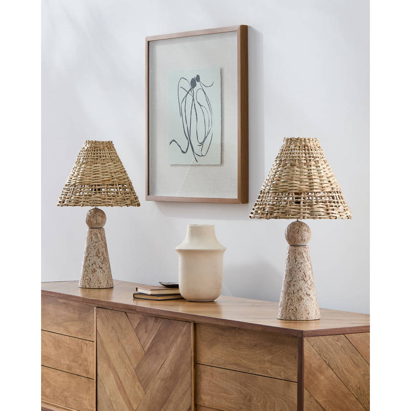 Lathisa Modern Lighrt Gray/Brown Table Lamp