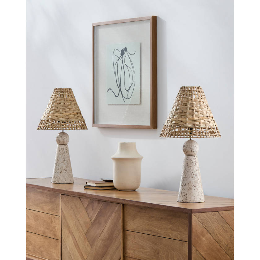 Lathisa Modern Brown/Light Gray Table Lamp