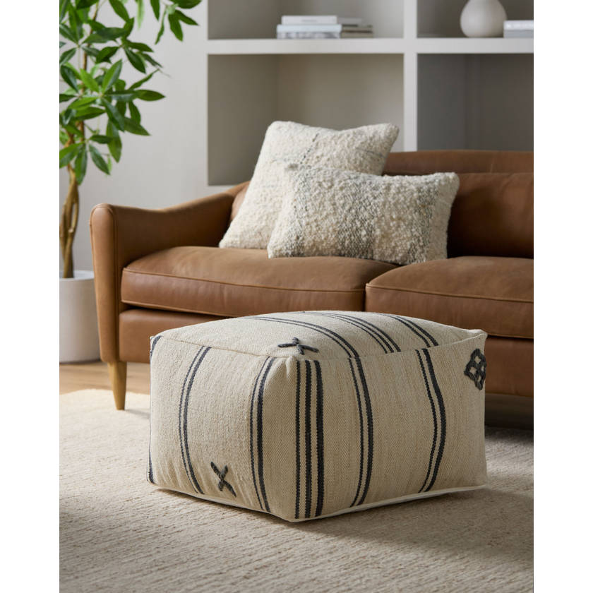 Carena Light Beige Pouf