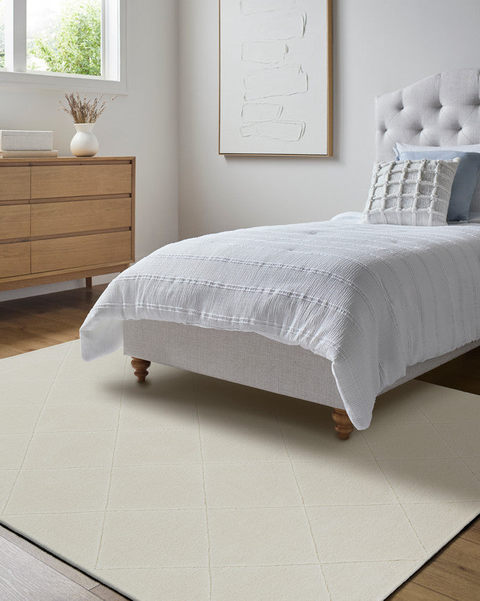 Tamera Global Ivory Washable Area Rug