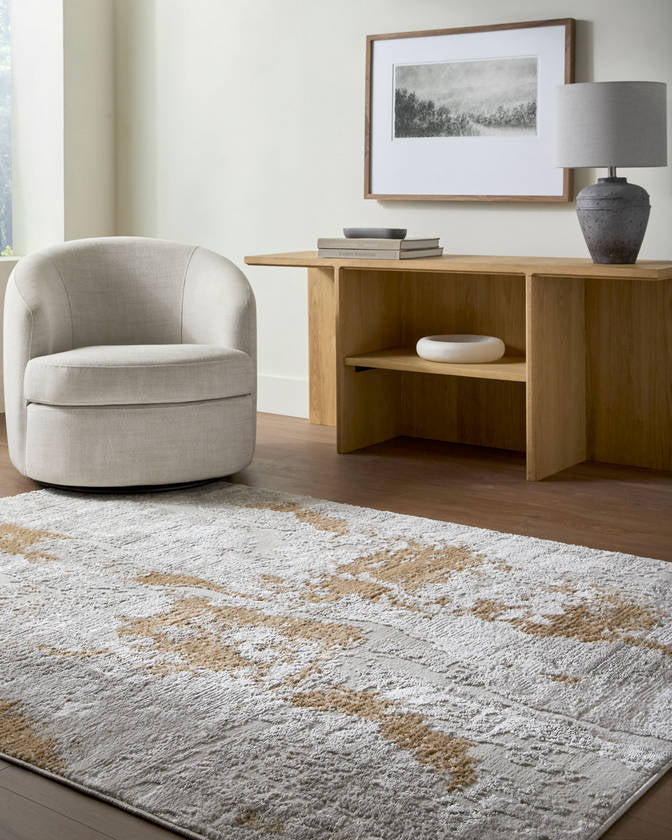 Alton Modern Light Beige/Light Gray Area Rug