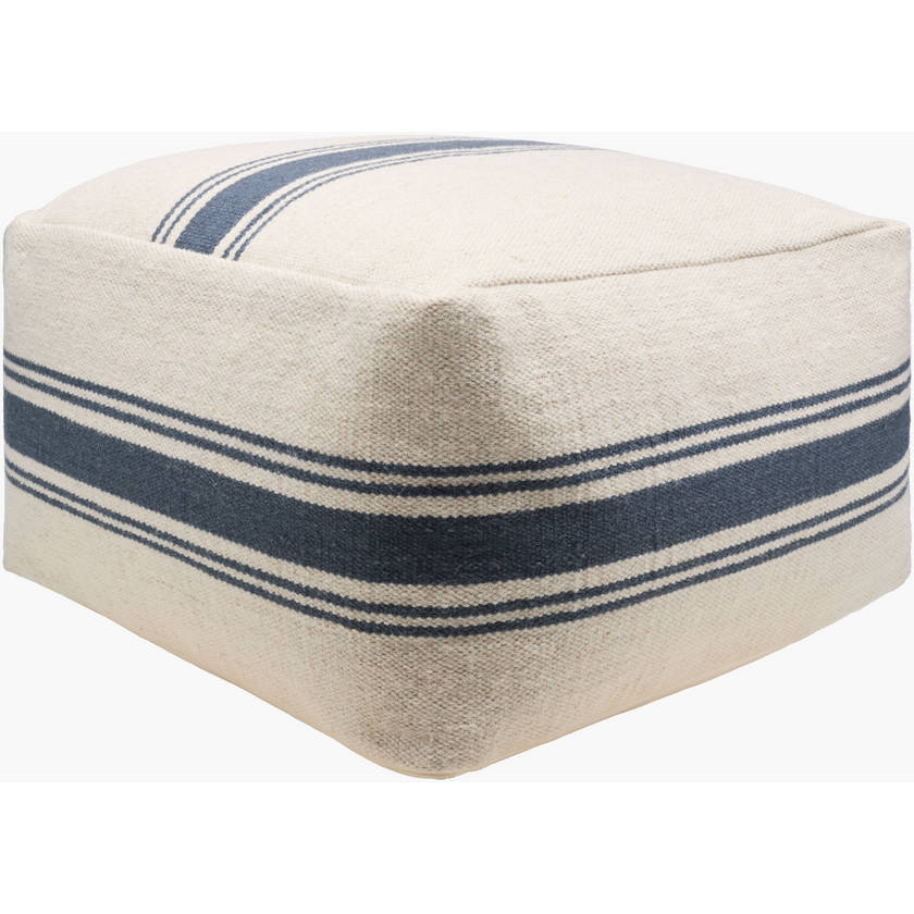 Ophemert Cream/Blue Pouf