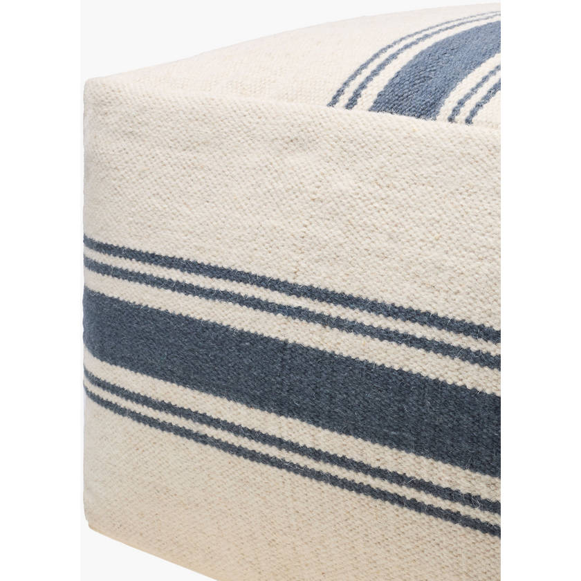 Ophemert Cream/Blue Pouf