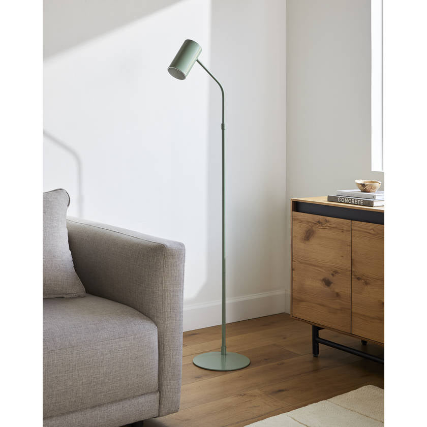 Zakery Rustic Aqua Floor Lamp