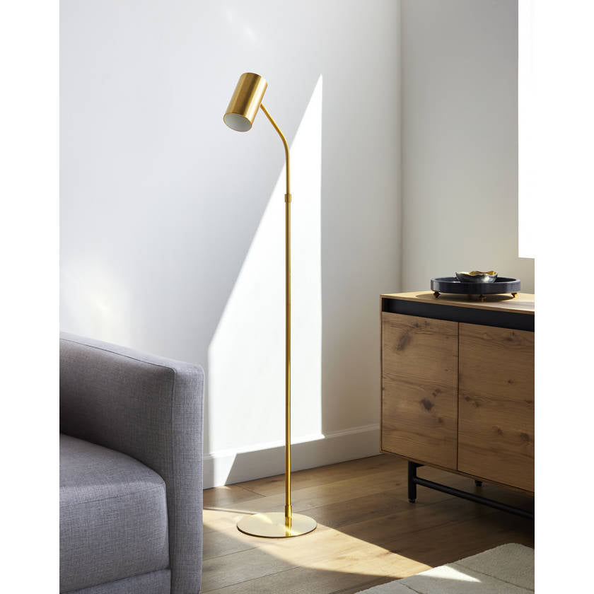 Zakery Rustic Gold Floor Lamp